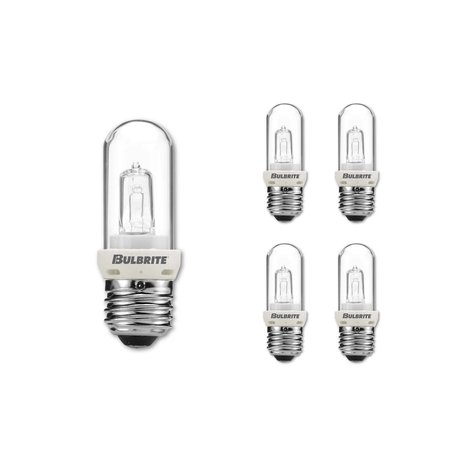 BULBRITE Mini 150w T8 Medium Screw Base E26 Clear Dimmable Soft White 2900K Halogen Light Bulb, 5PK 861995